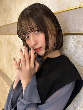 ロンドルーチェ 心斎橋(Lond luce) ダークアッシュ/ミディアムレイヤーカット［髪質改善/縮毛矯正］