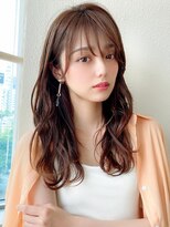 ラルユー 金山(LallYou)&nbsp;黒髪/グレーベージュ/レイヤーロング/前髪パーマ