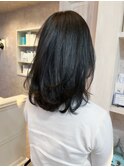 福山人気透明感ダークグレージュブリーチなしレイヤー20代30代