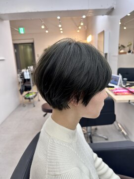 アグ ヘアー コーナー 曳舟店(Agu hair corner) 柔らかいミニーショート【常世田】オリーブベージュで透明感☆