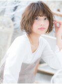 ひし形レイヤーカットくせ毛風小顔ウルフボブc6越谷20代30代40代