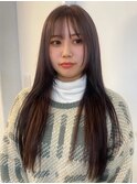 ショコラグレージュ 透明感カラー 顔周りカット 小顔カット