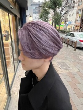 バレッタ(Barretta by neolive) センターパート/ブリーチ/メンズカット/ラベンダー