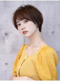 大人可愛いマッシュショート/ふんわりパーマ/清澄白河/森下