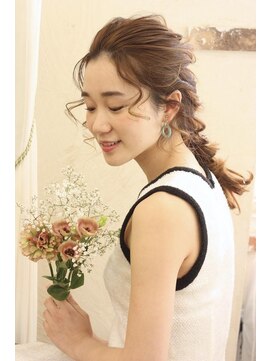 ソース 茨木(SOURCE) 結婚式や浴衣ヘアに♪編みおろしアレンジ