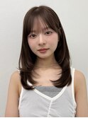 簡単スタイリング/伸ばしかけヘア/小顔ヘア/ブリーチなしカラー