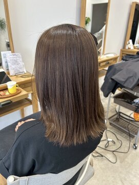 ビレア 尾張旭店(BELEA) 透明感カラー/セミロング/ミルクティーブラウン