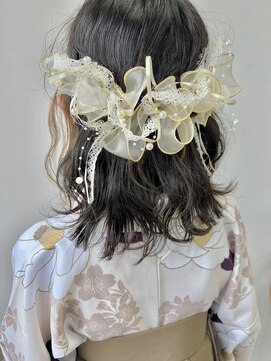 ヘアー アイス 御器所本店(HAIR ICI) 艶髪卒業式成人式ボブアレンジ◎ブリーチなし暗髪