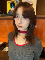 ノラキチジョウジ(NORA KICHIJOJI)&nbsp;顔周りレイヤーカットシースルーバング耳かけくびれミディアム