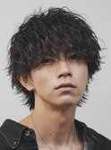 渋谷メンズパーマフェザーパーマシャドウパーマセンターパート
