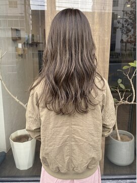 ニコリヘアワークス(nicori hair works) ロング×シックグレージュ×ゆるウェーブ1