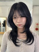 アンカーバイナチュラル(anchor by natural)&nbsp;韓国風/レイヤー/前髪カット/オリーブ/透明感/ハッシュカット