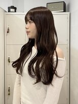 エイチ 梅田(H)&nbsp;ミルクティーベージュショートボブシースルーマッシュパーマ50代