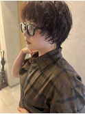 メンズライクなショートパーマ
