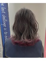 アース 大井町店(HAIR & MAKE EARTH)&nbsp;20代30代40代暗髪ピンク裾カラーくびれミディ