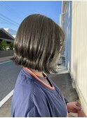 結べるボブ×オリーブグレージュ