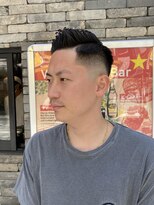 八重洲床屋風スキンフェードパーマスタイル