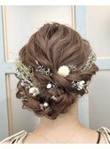 ドライフラワーヘアセット