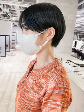 アルバム 池袋(ALBUM) ブラックマッシュショート_グレージュカラーボブウルフ_ba419431