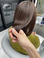 ロンドルーチェ 心斎橋(Lond luce)&nbsp;ダークアッシュ/ミディアムレイヤーカット［髪質改善/縮毛矯正］