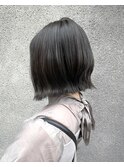 暗め透明感カラー　ミニボブ