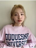 前髪なしウルフカット/ミディアムレイヤー/ウルフカット