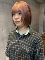 ソイリウム 下北沢(soi rium)&nbsp;ピンクベージュカラー_ハイトーンボブ_顔まわりレイヤー