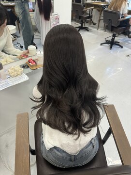 ハピネス 梅田茶屋町店(HAPPINESS) 韓国ヘア/ロングレイヤー/顔周りカット/ブリーチなし/グレージュ