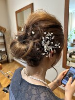 ムスビ(hair musubi)&nbsp;ボブ、ハーフアップ、お呼ばれ、結婚式