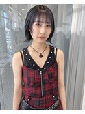 ボブウルフラベンダーグレーカラー