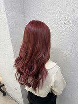 アジールヘア 所沢プロペ通り店(agir hair)&nbsp;レッドピンク似合わせカットメルティカラーケアブリーチ所沢韓国