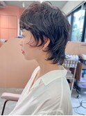 ショートパーマ/ウルフパーマ/ハイトーンカラー/髪質改善