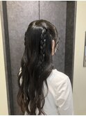 お出かけ、デートに★三つ編みハーフツイン♪