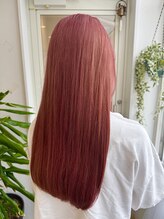 ミント(minto) ピンクカラーブリーチ&ダブルカラーロング髪質改善20代30代スパ