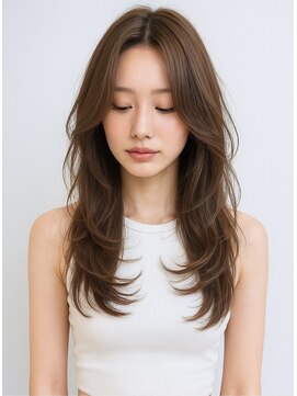 ゲイン(Gain) 大人上品ロングレイヤー×透け感シースルーバング