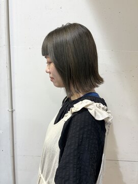 オーガニックマインド 坂戸 鶴ヶ島(organic+mind) 冬美人◎艶髪アッシュブラウン外ハネボブ×切りっぱなし