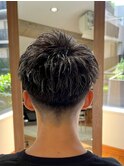 表参道駅MEN’S/ニュアンスパーマ/刈り上げセンターパート
