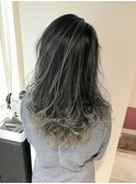 Aimeeハイライトグラデーショングレージュ×外国人風ウェーブ