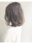 【Marl】ハイライト入りフォギーベージュの無造作ボブ♪