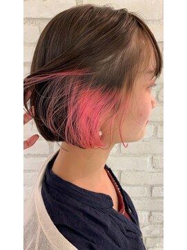 ロンド 表参道店(Lond) 大人気＊インナーカラーピンク＊シアベージュ＊ワンカールボブ～