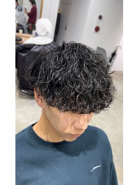 エルオム(EL.HOMME) 波巻きツイスパMIXパーマ×刈り上げマッシュ