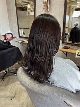 ユッカ エコル 塚口(YUCCA ekolu) 【ekolu 川畑】艶髪ピンクブラウン/ラフ波ウェーブ/春カラー