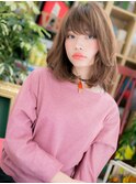 ニュアンスカラー斜めバング小顔ロブヘアc5戸田公園20代30代40代
