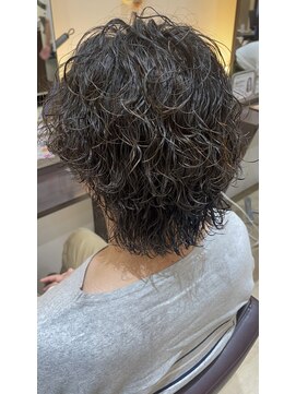 ガーデンエス 府中店(GARDENes) 【メンズウルフ】×【波巻きパーマ】