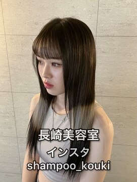 コワファースト長崎シャンプーボーイ 2nd(COIFF1RST 長崎 SHAMPOO BOY) 長崎 韓国デザインカラー ホワイト系カラー