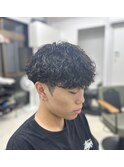 波巻きパーマ