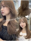 まろやかシナモンベージュ*ブリーチ0.5~1目安