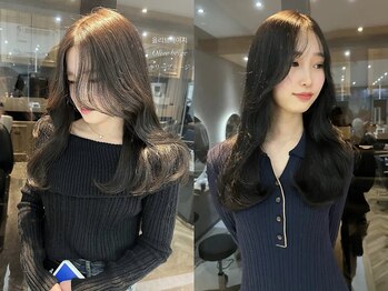 ジーナ 北千住ミルディス通り(Zina)の写真/[#韓国#小顔]【髪質改善inケアカラー＋韓国カット¥8900】印象を変える顔周りカットはZina*[北千住]