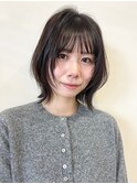 小顔カット×くびれミディアムレイヤー