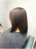 ダークアッシュ/大人ガーリー/似合わせカット[稲毛/白髪ぼかし]